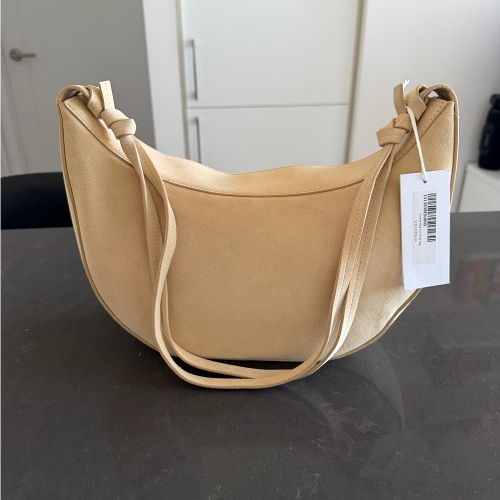 NWT! Rosetta Sling Crossbody Bag Ecru Suede - Size OS